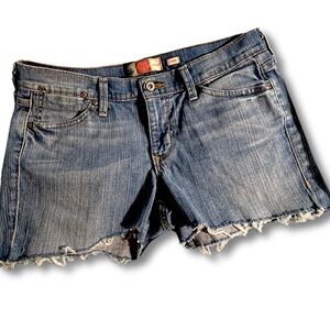 Old Navy Low Waist Stretch Distressed Denim Blue Jean Cutoff Shorts Women’s SZ 8